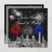 フィラデルフィアスカイラインブラック金ゴールドスタースウィート16 FW 招待状 (正面/裏面)