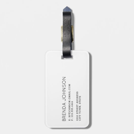 フィラデルフィアスタイルの都市スカイラインラゲージタグ ラゲッジタグ (裏面縦)