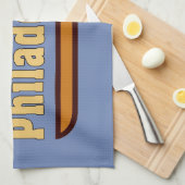 フィラデルフィアチーズステーキデザイン キッチンタオル (四つ折り)