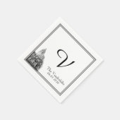 フィラデルフィアデスティネーションウェディングナプキン スタンダードカクテルナプキン (角)