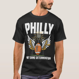フィラデルフィアナイトゲームの決意 - フィラデルフィアアメリカンフットボール Tシャツ