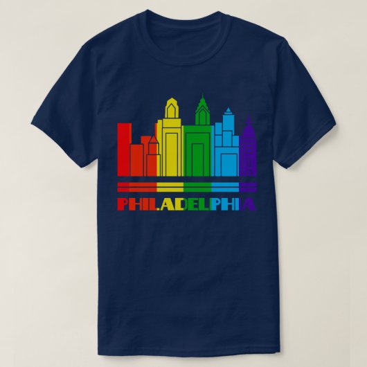 フィラデルフィアプライドフィラデルフィアLGBTギフトLGBTQ Tシャツ (デザイン正面)