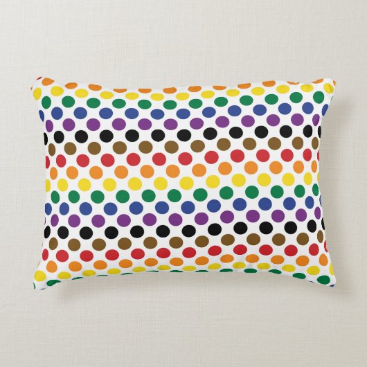 フィラデルフィアプライド国旗 アクセントクッション (正面)