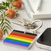 フィラデルフィアプライド国旗LGBTQ キーホルダー (正面右)