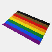 フィラデルフィアプライド国旗LGBTQ ドアマット (アングル)