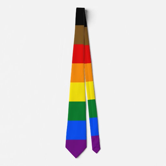 フィラデルフィアプライド国旗LGBTQ ネクタイ (正面)