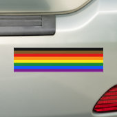 フィラデルフィアプライド国旗LGBTQ バンパーステッカー (車上)