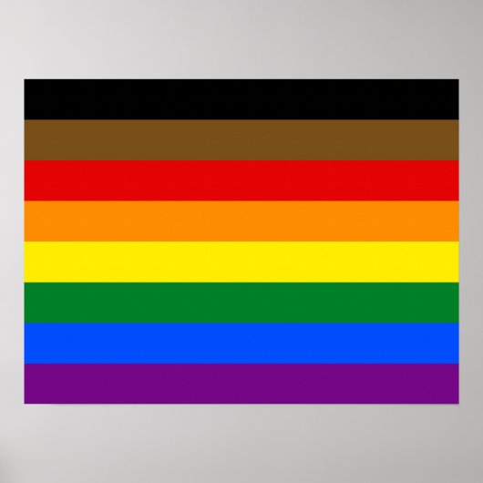 フィラデルフィアプライド国旗LGBTQ ポスター (正面)