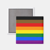 フィラデルフィアプライド国旗LGBTQ マグネット (正面/裏面)