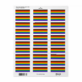 フィラデルフィアプライド国旗LGBTQ ラベル (フルシート)