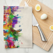 フィラデルフィアペンシルバニアスカイライン キッチンタオル (四つ折り)