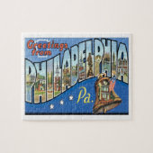 フィラデルフィアペンシルバニアヴィンテージトラベル ジグソーパズル (横)