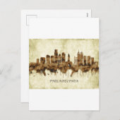 フィラデルフィアペンシルバニア市の景観 シーズンポストカード (正面/裏面)