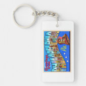 フィラデルフィアペンシルベニアPA大文字はがき キーホルダー (正面)