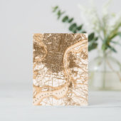 フィラデルフィアヴィンテージの地図 ポストカード (スタンド正面)