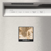 フィラデルフィアヴィンテージの地図 マグネット (インサイチュ (食洗機))