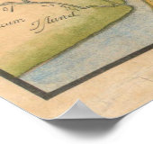 フィラデルフィアヴィンテージの地図（1750年） ポスター (角)