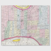 フィラデルフィアヴィンテージの地図（1860年） ラッピングペーパー (フラット)