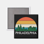 フィラデルフィアヴィンテージシティサンセット マグネット (正面/裏面)