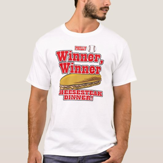 フィラデルフィア優勝チーズステーキディナー Tシャツ (正面)