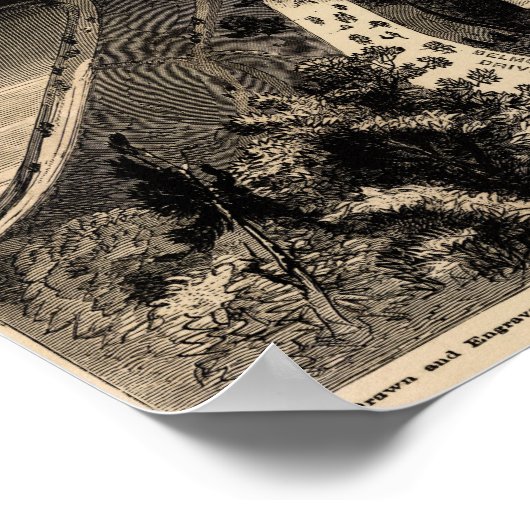 フィラデルフィア千年万年博覧会の見解1876 ポスター (角)