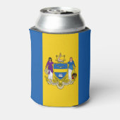 フィラデルフィア国旗、ペンシルバニアクーラーボックス 缶クーラー (缶裏面)