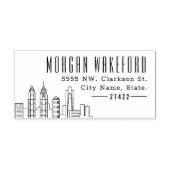 フィラデルフィア居住者 |デコモダンスカイライン セルフインキングスタンプ (デザイン)