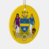 フィラデルフィア州旗/エンブレム(PA) セラミックオーナメント (右)