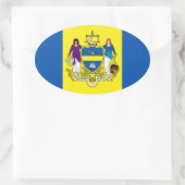 フィラデルフィア州旗/エンブレム(PA) 楕円形シール (バッグ)