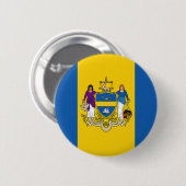 フィラデルフィア州旗,ペンシルバニア州ピンバックボタン 缶バッジ (正面&裏面)