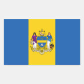 フィラデルフィア州旗、ペンシルバニア州旗 長方形シール (正面)