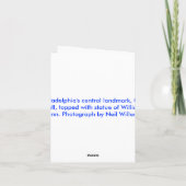 フィラデルフィア市役所のノートカード カード (裏面)