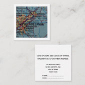 フィラデルフィア引っ越しましたの新しい住所カード エンクロージャーカード (正面/裏面)