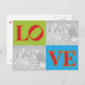 フィラデルフィア愛の像はがき – カスタマイズ可能 ポストカード (正面/裏面)