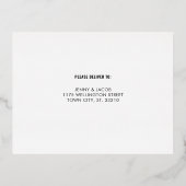 フィラデルフィア愛ロケータ | RSVP返信 箔招待状ポストカード (裏面)