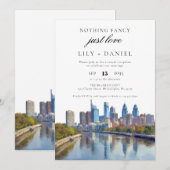 フィラデルフィア挙式結婚式の披露宴 招待状 (正面/裏面)