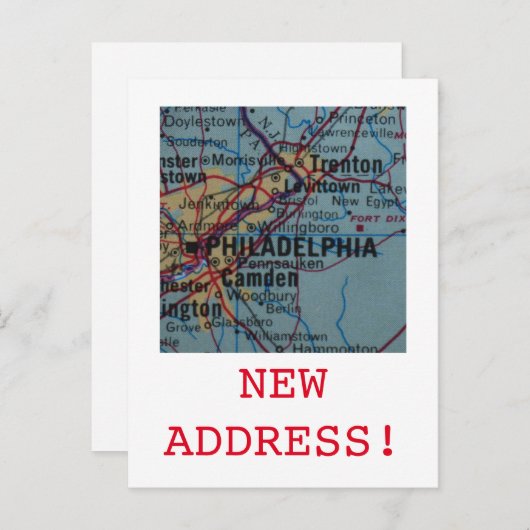 フィラデルフィア新住所のお知らせ 案内ポストカード (正面/裏面)