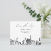 フィラデルフィア日付はがき結婚の保存 ポストカード (スタンド正面)