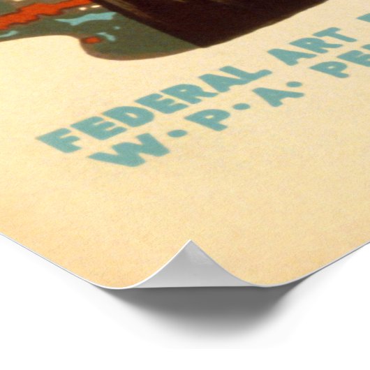 フィラデルフィア旧スウェーデン教会 – WPA ポスター (角)