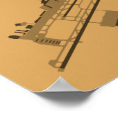 フィラデルフィア空港(PHL)ダイアグラムポスター ポスター (角)