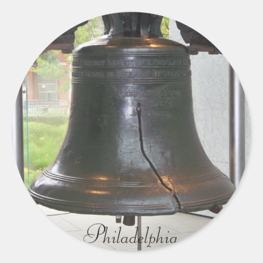 フィラデルフィア素晴らしのベルラウンドステッカー ラウンドシール (正面)