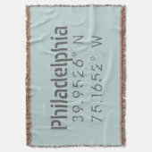 フィラデルフィア経緯度 スローブランケット (正面縦)