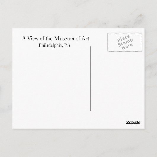 フィラデルフィア美術館 ポストカード (裏面)