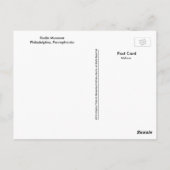 フィラデルフィア葉書 – ロダン美術館 ポストカード (裏面)