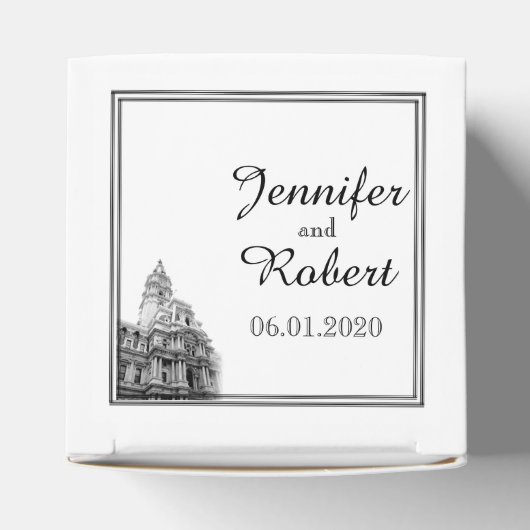 フィラデルフィア行先結婚式のお願いボックス フェイバーボックス (上部)