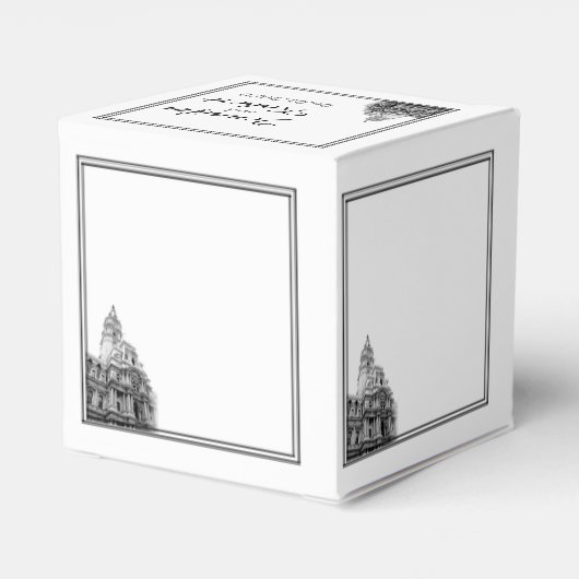 フィラデルフィア行先結婚式のお願いボックス フェイバーボックス (裏面サイド)