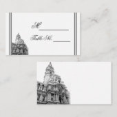 フィラデルフィア行先結婚式座席表 プレイスカード (正面/裏面)