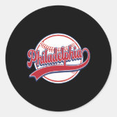 フィラデルフィア街並み野球選手のファン ラウンドシール (正面)