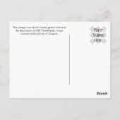 フィラデルフィア超高層ビル（1898ヴィンテージ・ポスター） ポストカード (裏面)