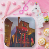 フィラデルフィア通りへの赤い反射 ペーパープレート (パーティー)